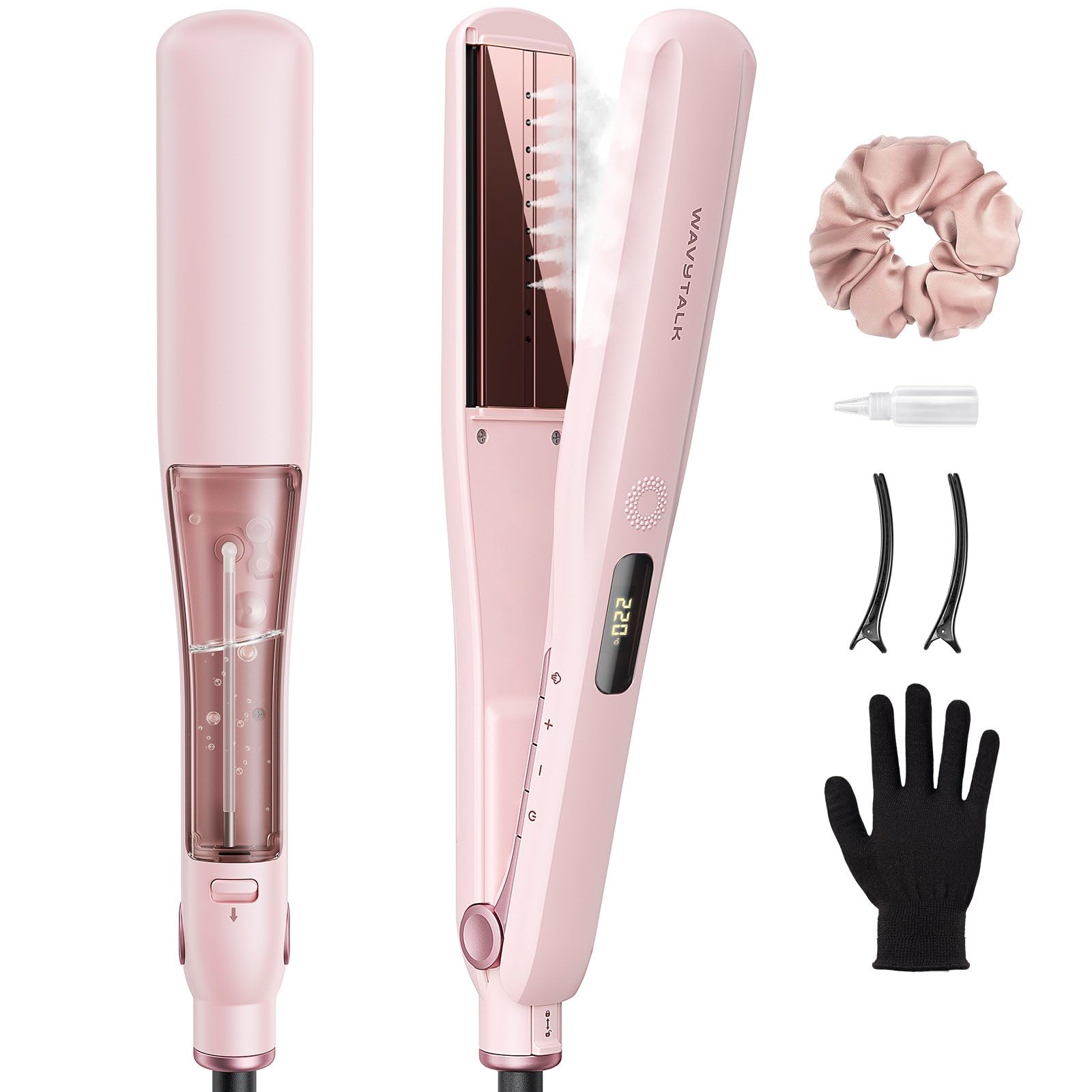 WAVYTALKウェイビートーク ヘアアイロン スチームヘアアイロン Amazon.co.jp: Wavytalk スチームヘアアイロン 1.38インチ ナノチタン